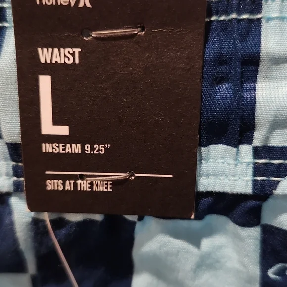 Hurley Blue large 12 13 printed pull on walkshorts large new with tags - Picture 8 of 13